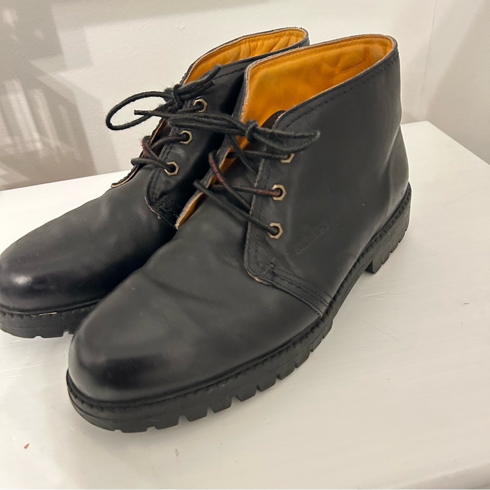 Sebago Black Leather Drysides Waterproof Chukka Boots Size 10.5 Silga soles